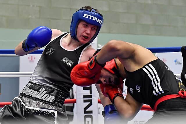 Charlie Hamilton his way to victory in Banbury (Picture: Andy Clubb and Clive Wood / England Boxing)