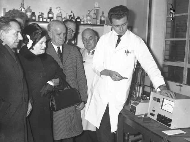 Presentation of medical equipment at Northampton General Hospital, November 9, 1968
