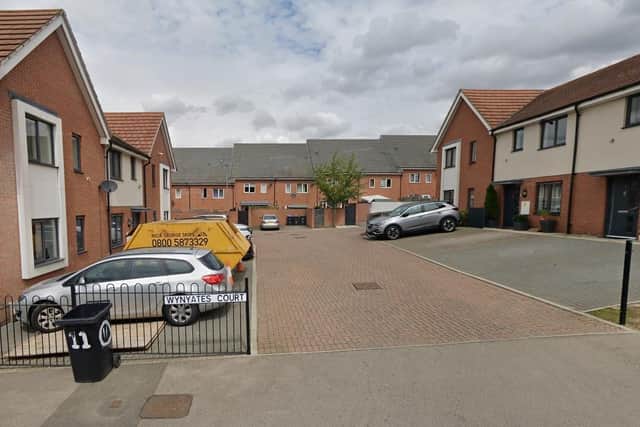 The incident happened in Wynates Court in Compton Street.