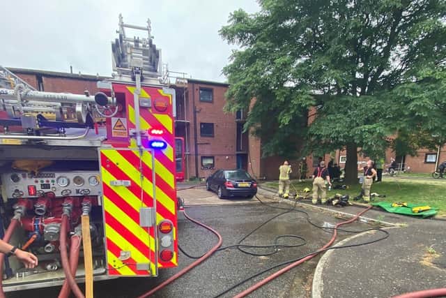 Three fire crews were called to the blaze in Newnham Road at midday on Thursday (August 25)