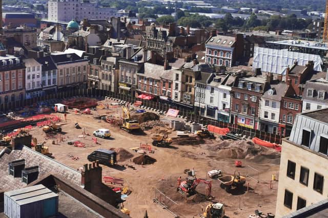 Here's what the Market Square currently looks like. Picture taken on September 7.