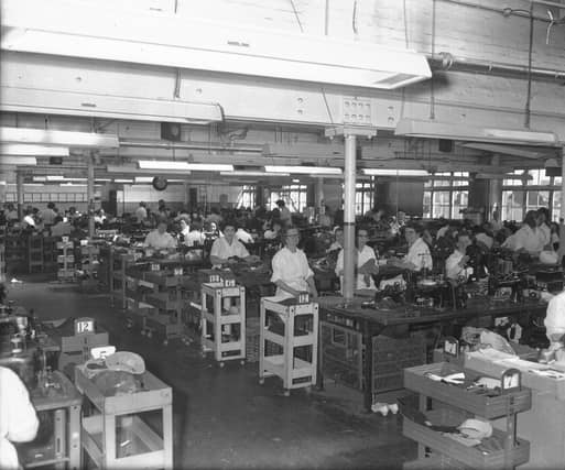 June 5, 1962, closing room at Lotus Shoes in Northampton