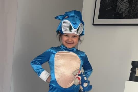 Mylie, aged five, Sonic the Hedgehog.
