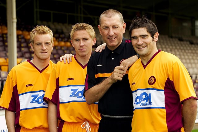 Real Simon from The Inbetweeners vibe about the haircuts here, especially Richie Foran. Who knew he would be capable of growing such a beard! Also with Terry Butcher, Brian Kerr and Jim Paterson.