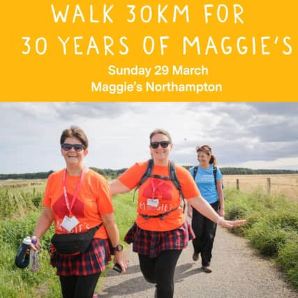3 supporters walking for Maggie's