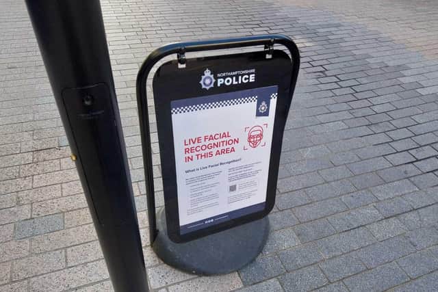 Facial recognition being used in Northampton town centre.
Credit: Nadia Lincoln LDRS