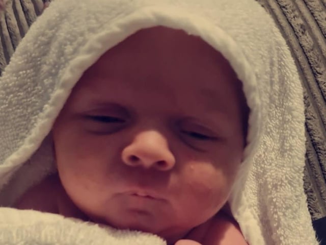 Ace Jai born at 9.48am on December 2 at Northampton General Hospital, weighing 7lbs 4oz.