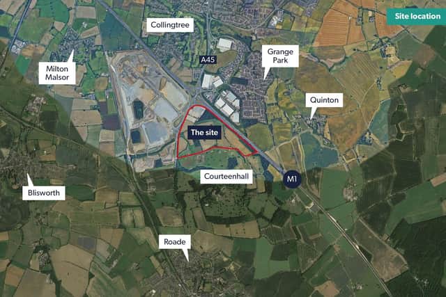 A map showing the location of the site