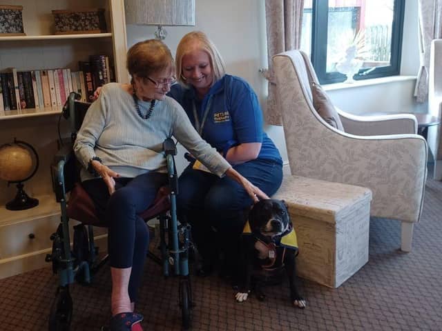 Spencer House Care Home has been working alongside Pets As Therapy for around a year – and they have built a “beautiful relationship” with Vicki and her dog George.