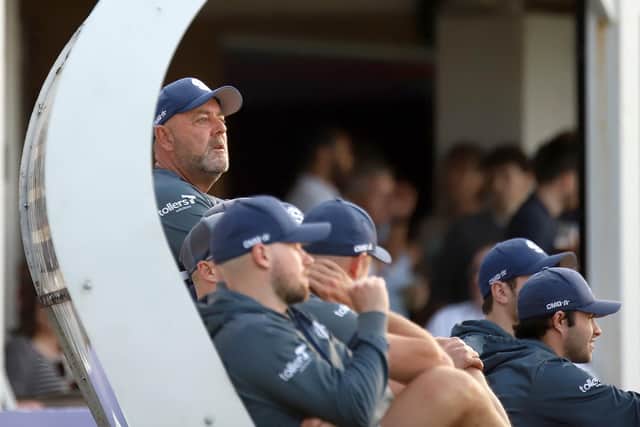 Steelbacks head coach Darren Lehmann watches on (Picture: Peter Short)
