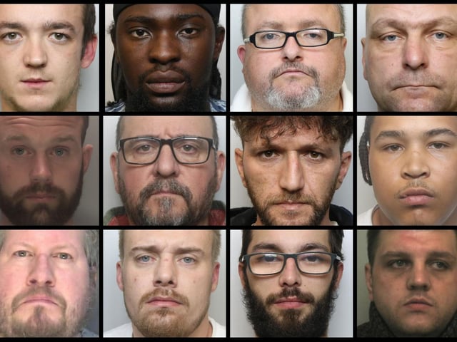 Faces of a few of the most serious criminals jailed for offences in Northamptonshire during November 2023