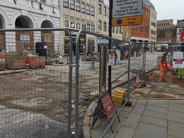 The final section of the Market Square refurbishment, next to Santander, will be completed next month, says WNC