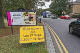 Main artery roads throughout the town were closed from 8.30am until around 1pm on Sunday.