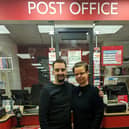 Frédérick Brejouin &amp; Anikó Gondos pictured inside their Kingsthorpe Post Office