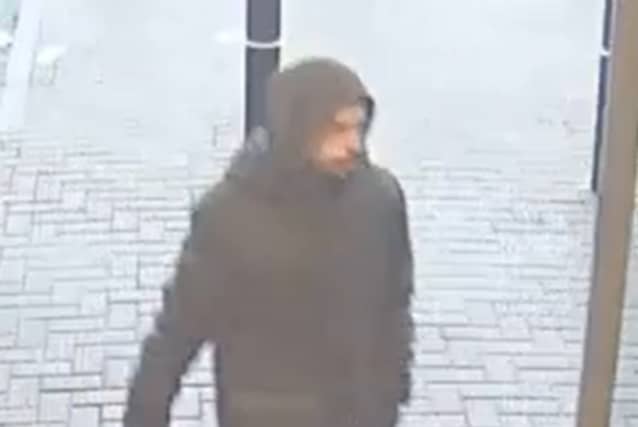 Police would like to speak to the man in the image.