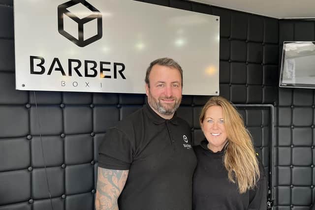Gary and Leesa, the pair behind the Barber Box business