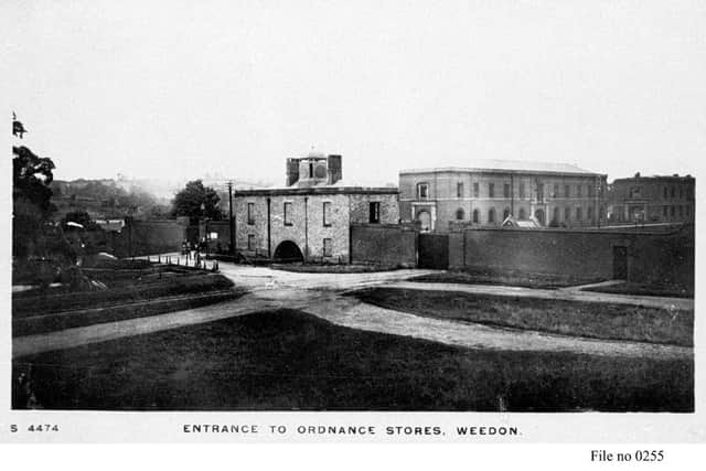 Looking back on the history of Weedon Depot, its title was The Royal Ordnance Depot when it was a small arms depot for the military. The earthworks began in 1803 and the first brick was laid in 1804.