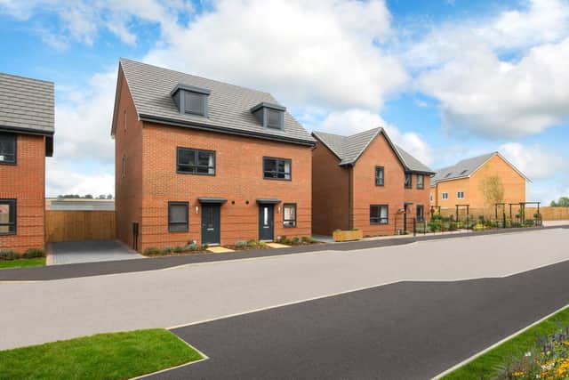 BN - 001 - A typical street scene at a Barratt Homes development in Northamptonshire