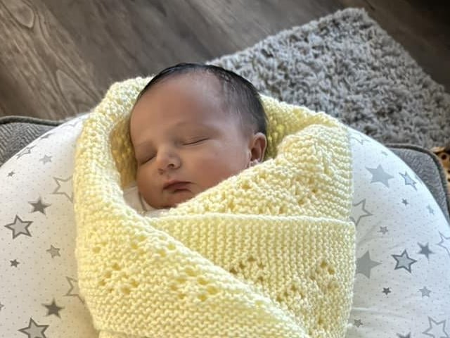 Jaxson John George born at 4.20am on March 24 via emergency c-section at Northampton General Hospital, weighing 7lbs 7oz.