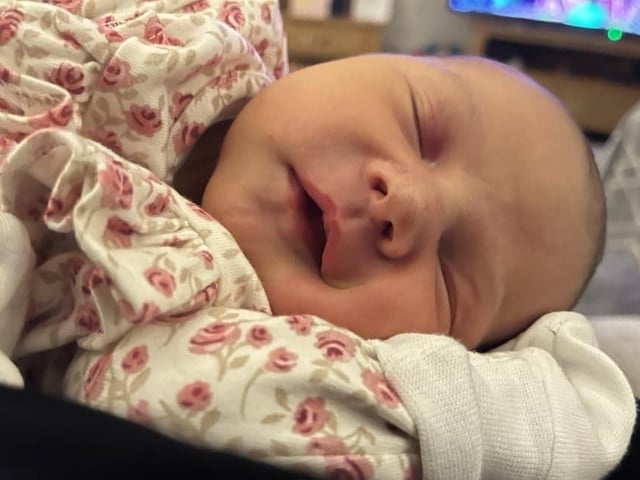 Elsie Lilian born at 5.21pm on November 15 at Northampton General Hospital, weighing 6lbs 4oz.