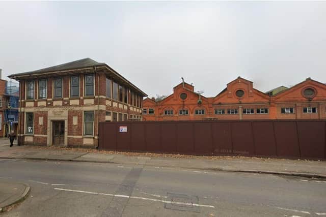 The former St James Bus Depot and Grade II Listed Transport Office.