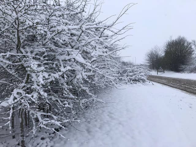Snow has fallen across Northampton.