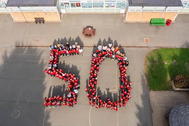 Lumbertubs Primary School has spent the week commemorating its opening in 1972 and educating the pupils on the school’s history. Photo: Sean Goodhart.