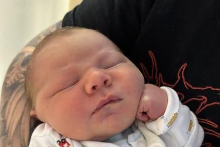 Reuben Jacob born at 10.32pm on August 7 at Northampton General Hospital, weighing 8lbs 12oz.
