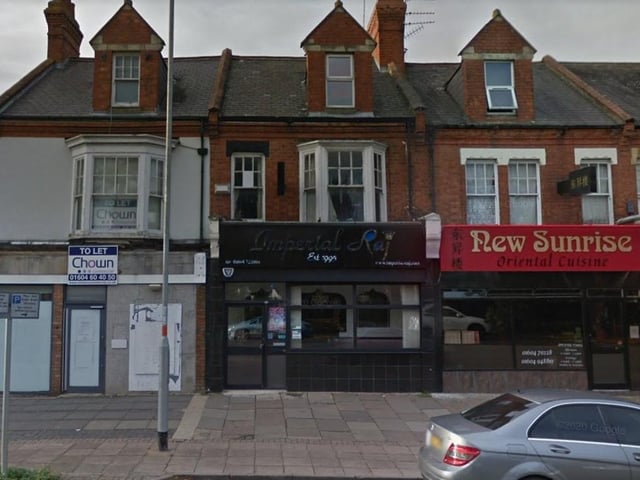 Imperial Raj in Kingsley Park Terrace, Northampton. Last inspected: July 20, 2022.