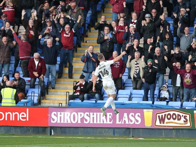 Cobblers had an up and down season in League One the following year but there were still some high moments, most notably a 4-2 victory at Shrewsbury in which Hoskins starred with a goal and an assist.