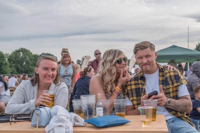 Revellers enjoying Northampton Sausage and Cider Festival