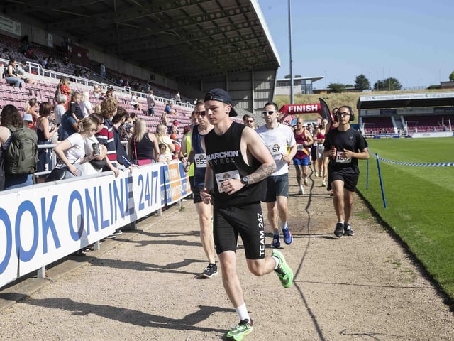 Hundreds of runners took part in the race on Sunday June 25, which started and finished at Sixfields stadium.