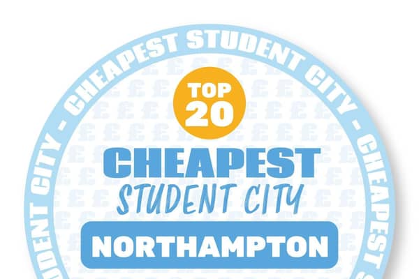 Northampton is number 20 for affordable student accommodation according to StudentCrowd data.
