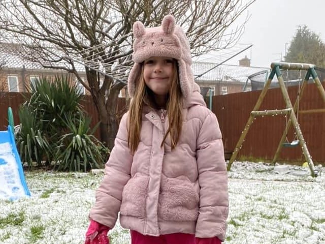 Emily enjoying the snow.