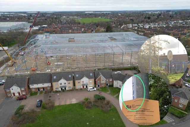 Lamp-post L7UDV is situated on Earlstrees Road, approximately 450 metres away from the development entrance, across the road, outside the entrance to Weetabix 2, Corby’s other Weetabix site