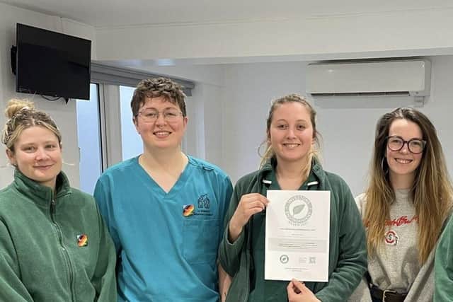 Some of the team at award-winning Spinney Vets.