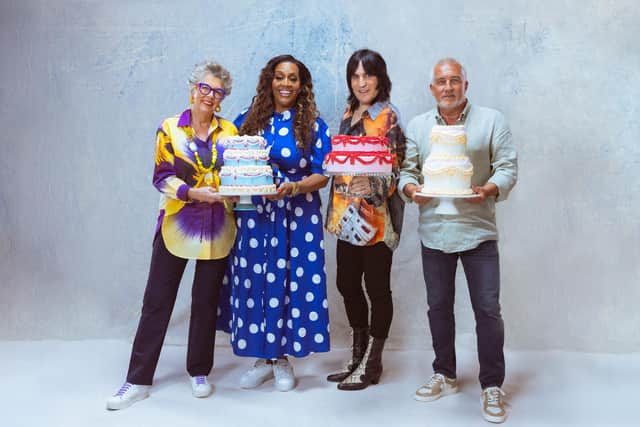 The Great British Bake Off. is back, with Alison Hammond, Noel Fielding, Prue Leith and Paul Hollywood. Photo: Channel 4/Love Productions.