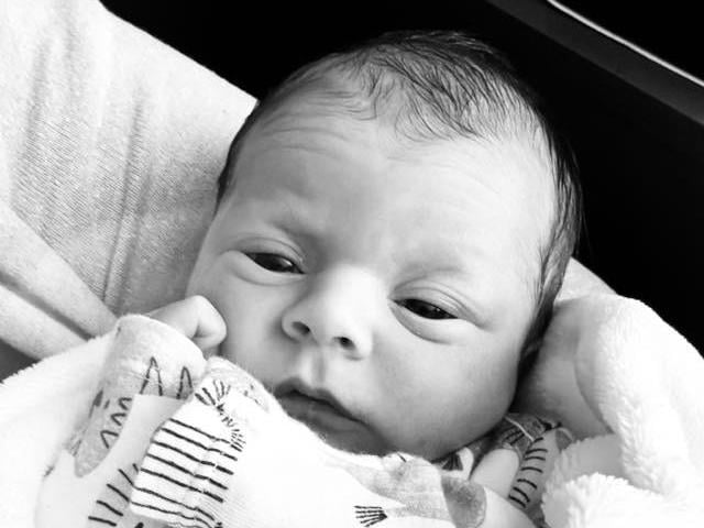 Arthur Albion born at 5.08pm on October 4 at Northampton General Hospital, weighing 6lbs 2oz.