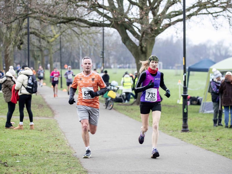 Runners braved the cold on Sunday January 12 to take on the charity race at The Racecourse.