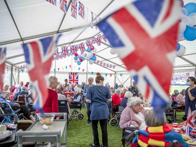 It was all smiles as residents and relatives enjoyed the festivities.