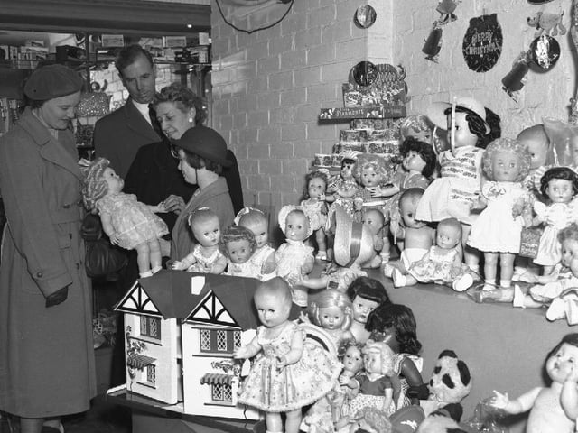 Christmas shopping, December 4, 1957
