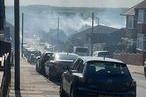 Smoke could be seen for miles.