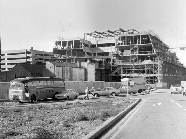 Greyfriars bus station being built in the 1970s