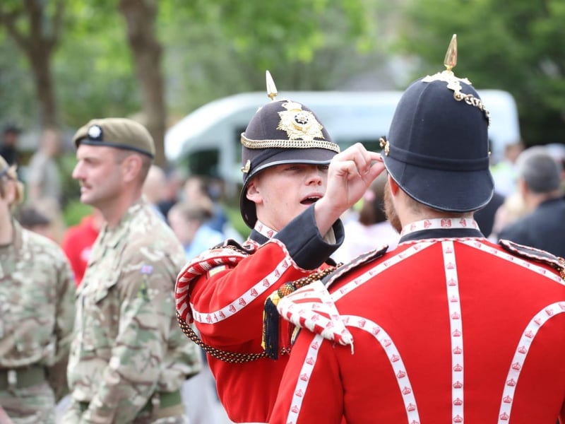 Kettering town centre: crowds line town centre to welcome The Royal Anglian Regiment for Armed Forces Day parade /National World