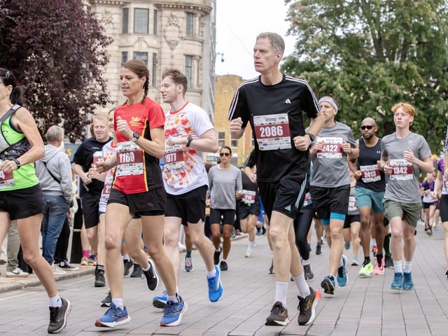 Hundreds of runners took part in the half marathon around the town on Sunday September 14.