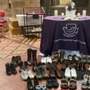 As well as lighting 36 candles, which is the third highest number of deaths on Northamptonshire’s roads in the last decade, 36 pairs of shoes were laid at the front of the service.