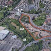 The site is located next to the River Nene and is a short distance from Northampton train station. The council have said it is a 'gateway' to the town centre. Taken from Four Waterside Masterplan.