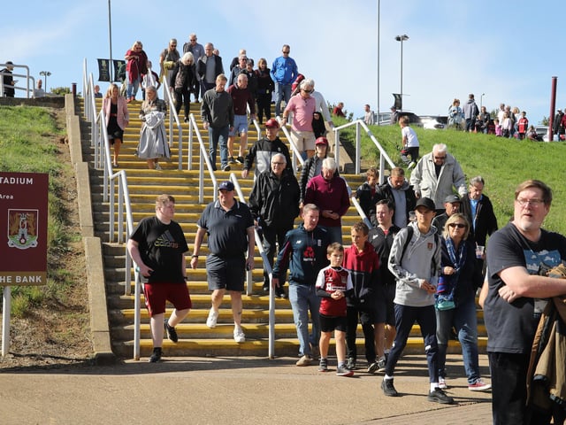 2022: Fans arrive at Sixfields Stadium prior to the Sky Bet League Two between Northampton Town and Rochdale at Sixfields on September 17, 2022 in Northampton, England. (Photo by Pete Norton/Getty Images)
