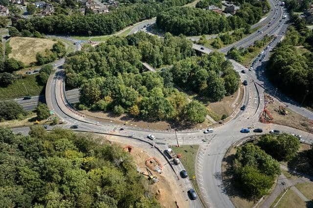 total, the works involved laying 25,000 square metres of new road surface – the equivalent of more than four full‑sized football pitches