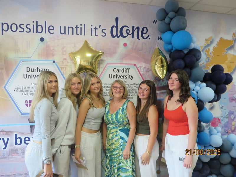 Campion School students celebrate their GCSEs.